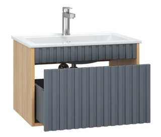 Подвесная тумба Onika Дайлер 106151 60см графит/дуб сонома